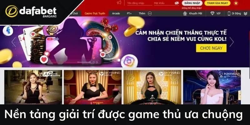 Nền tảng giải trí dafavip được game thủ ưa chuộng